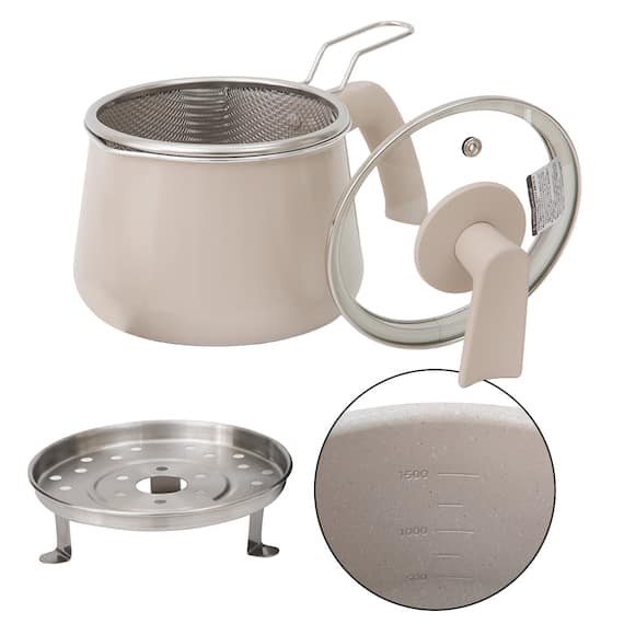 1台10役 マルチポット ストレーナー付き 1.9L ベージュ 1枚目画像