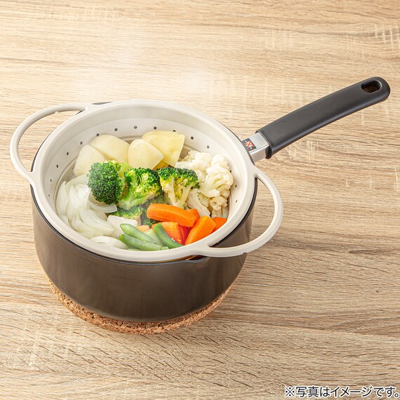 コンパクトに畳める蒸しザル(M) 3枚目画像