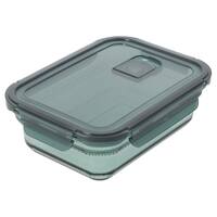 食卓にそのまま出せる耐熱ガラス保存容器 長方形(950ml GR)