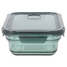 食卓にそのまま出せる耐熱ガラス保存容器 長方形(950ml GR) 2枚目画像