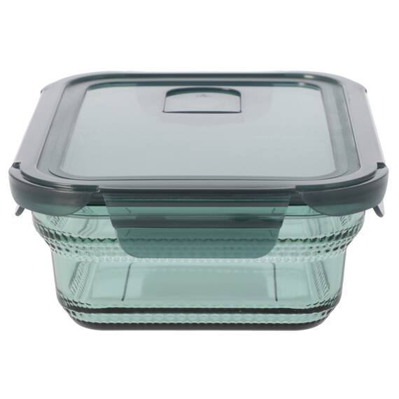 食卓にそのまま出せる耐熱ガラス保存容器 長方形(950ml GR) 2枚目画像