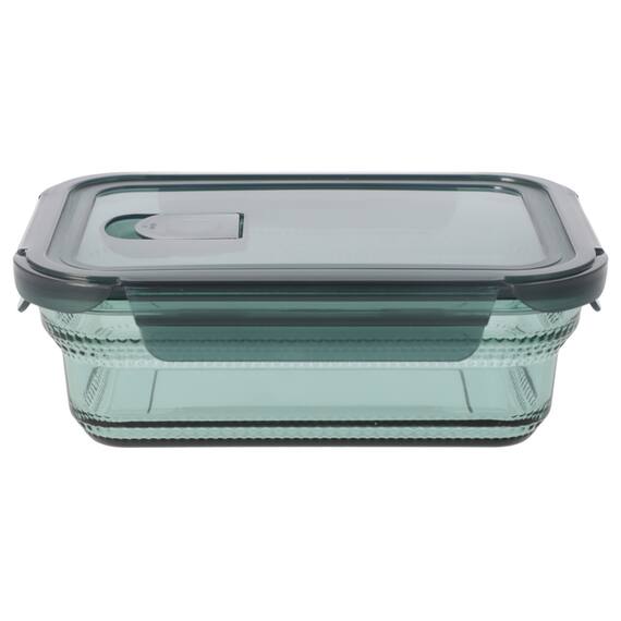 食卓にそのまま出せる耐熱ガラス保存容器 長方形(950ml GR) 3枚目画像