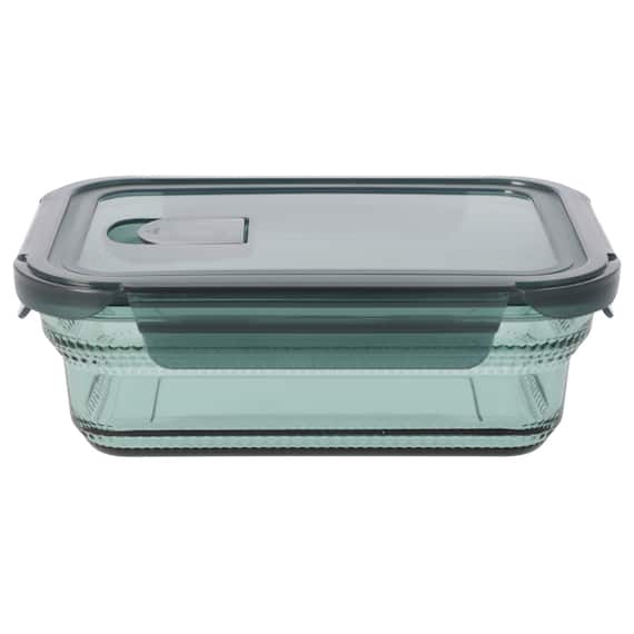 食卓にそのまま出せる耐熱ガラス保存容器 長方形(950ml GR) 3枚目画像