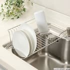 スライド水切りラック ディッシュ・ボトルスタンド付き 2枚目画像