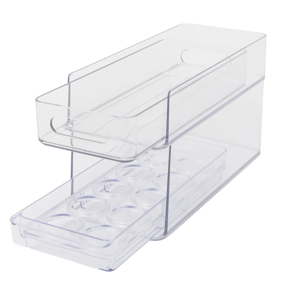 【セット】卵トレー付き冷蔵庫引出しセット 幅13cm 2段 1枚目画像