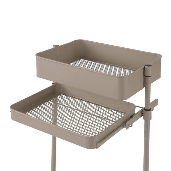 スチールワゴントロリ用引き出し(浅) (モカ) 1枚目画像