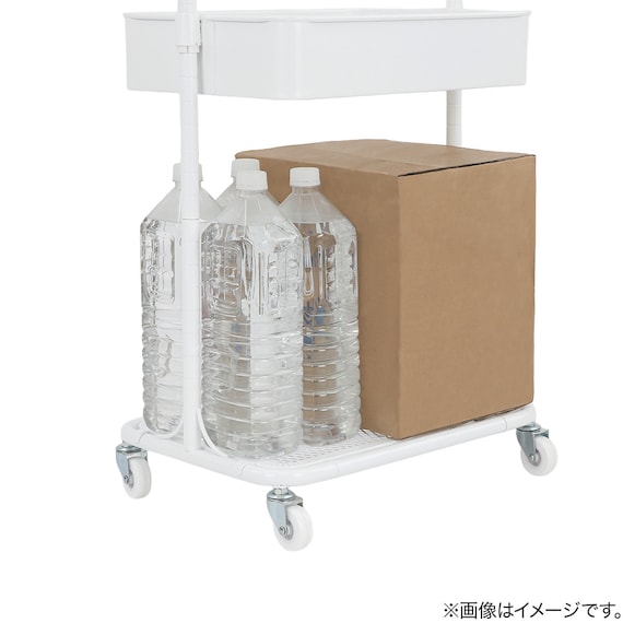 スチールワゴントロリ用棚板 耐荷重25kg(ホワイト) 3枚目画像