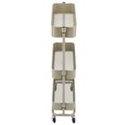 高さ調節ができるスチールワゴン スリム(ブラウン) 13枚目画像