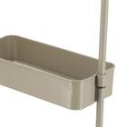 高さ調節ができるスチールワゴン スリム(ブラウン) 16枚目画像