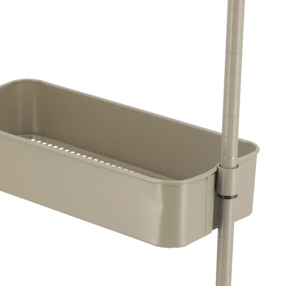 高さ調節ができるスチールワゴン スリム(ブラウン) 16枚目画像