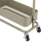 高さ調節ができるスチールワゴン スリム(ブラウン) 17枚目画像