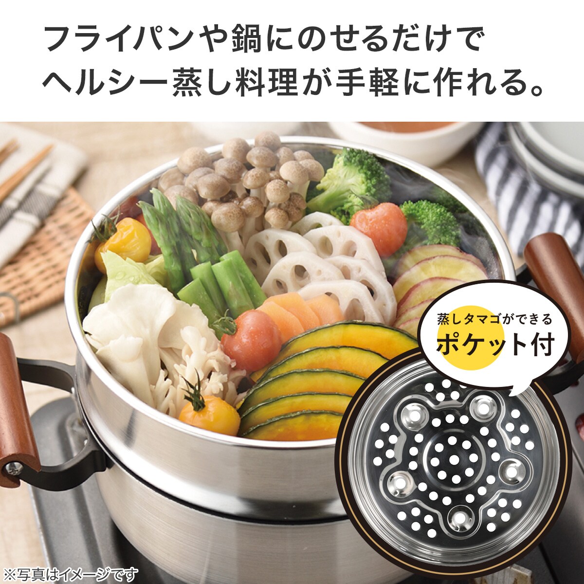 鍋にのせるステンレス製せいろ(20cm) | ニトリネット【公式】 家具