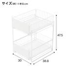 シンク下スライドラック2段 幅30cm(STｰW30ホワイト) 3枚目画像