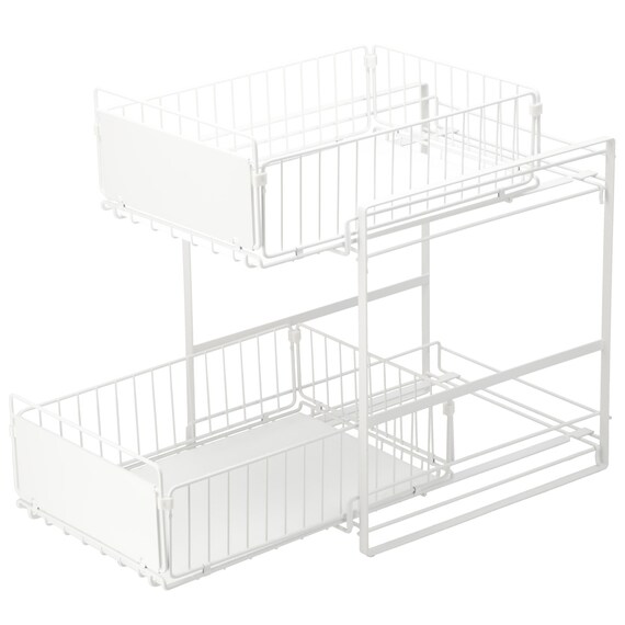 シンク下スライドラック2段 幅30cm(STｰW30ホワイト) 5枚目画像