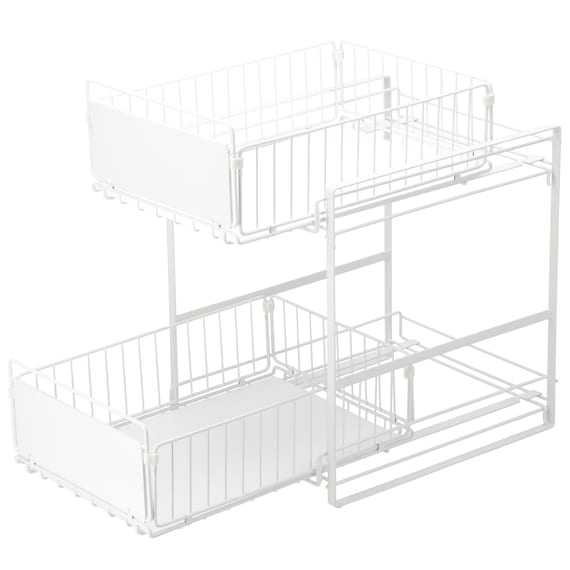シンク下スライドラック2段 幅30cm(STーW30ホワイト) 5枚目画像