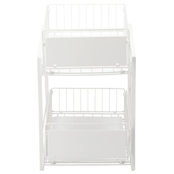 シンク下スライドラック2段 幅30cm(STｰW30ホワイト) 6枚目画像