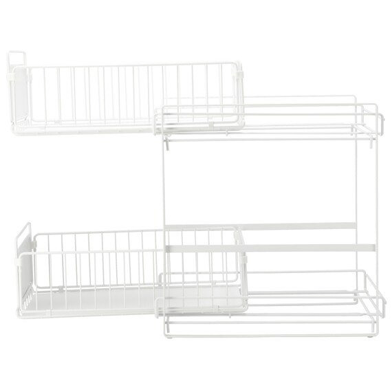 シンク下スライドラック2段 幅30cm(STｰW30ホワイト) 7枚目画像