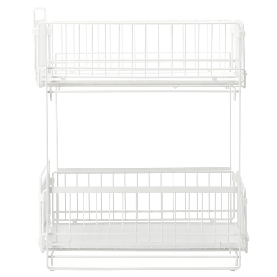 シンク下スライドラック2段 幅30cm(STｰW30ホワイト) 8枚目画像