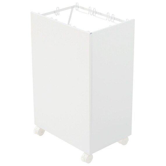 分別ダストワゴン 目隠しパネル付き(ホワイト) 1枚目画像