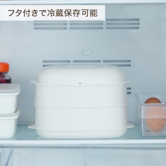 二品作れるレンジせいろ蒸し器 大 9枚目画像