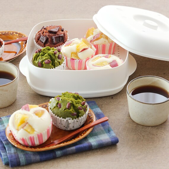 二品作れるレンジせいろ蒸し器 大 13枚目画像