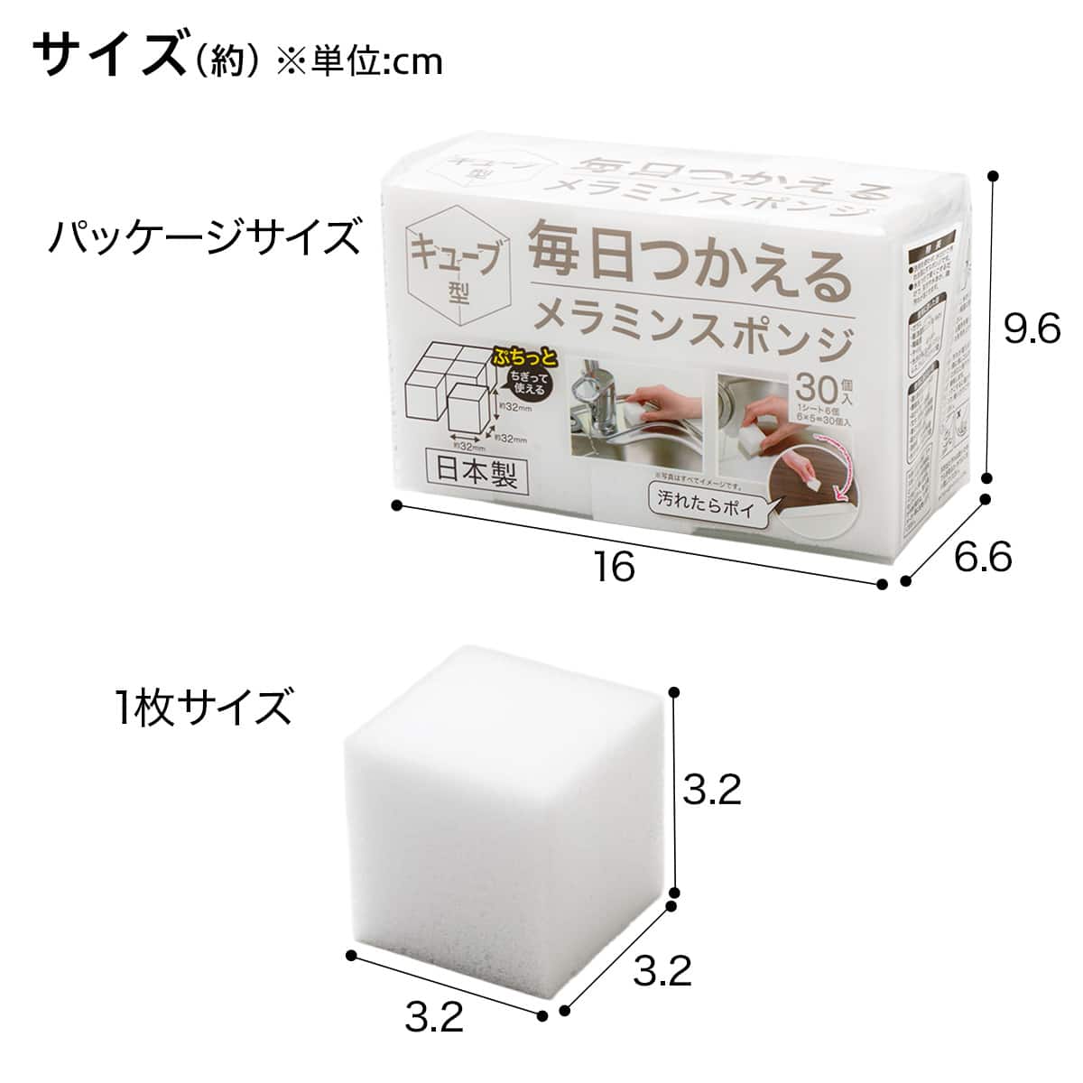 3点セット】毎日とりかえメラミンスポンジ 30個入 | ニトリネット