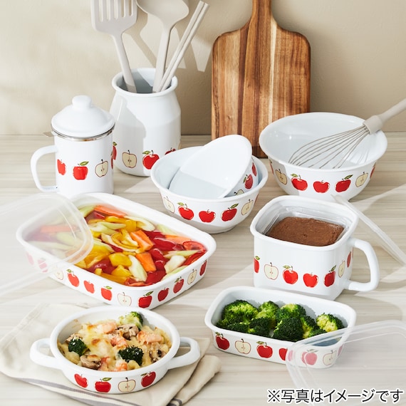 ホーロー保存容器 蓋つき(600mL TY08) 5枚目画像