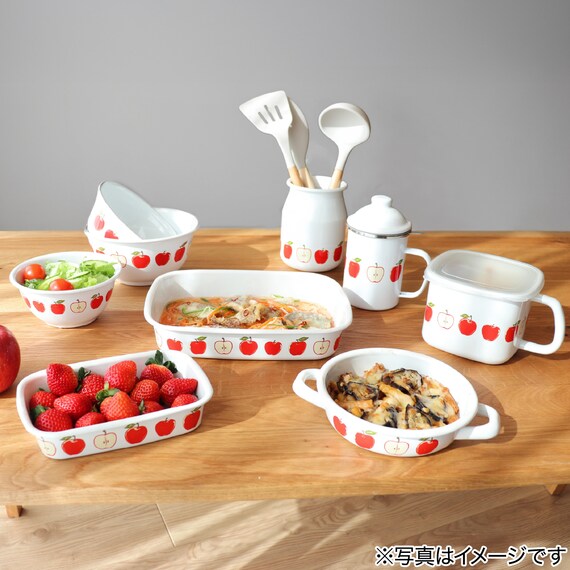 ホーロー味噌ポット 蓋つき(TY08) 4枚目画像