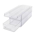 【セット】トレー用フタ付き冷蔵庫引出しセット　幅13cm　2段 1枚目画像