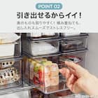 【セット】トレー用フタ付き冷蔵庫引出しセット 幅13cm 2段 6枚目画像