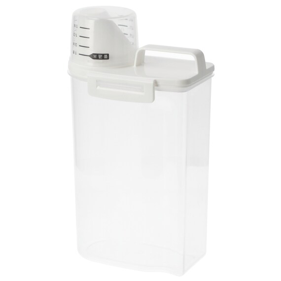 たてよこ置ける 冷蔵庫用 米びつ(2kg ホワイト) 1枚目画像