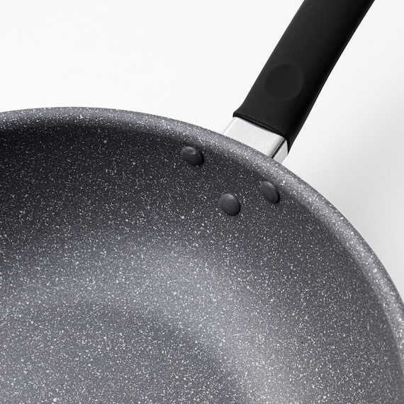 ガス火軽量 マーブルコート炒め鍋(28cm KY094) 6枚目画像