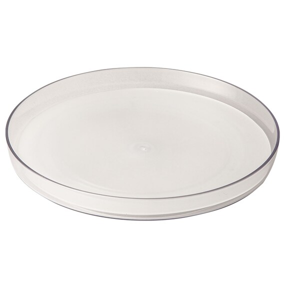 すべり止め付き 奥まで取れる 冷蔵庫回転トレー(クリア) 1枚目画像