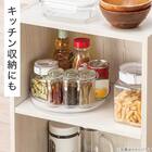 すべり止め付き 奥まで取れる 冷蔵庫回転トレー(クリア) 3枚目画像