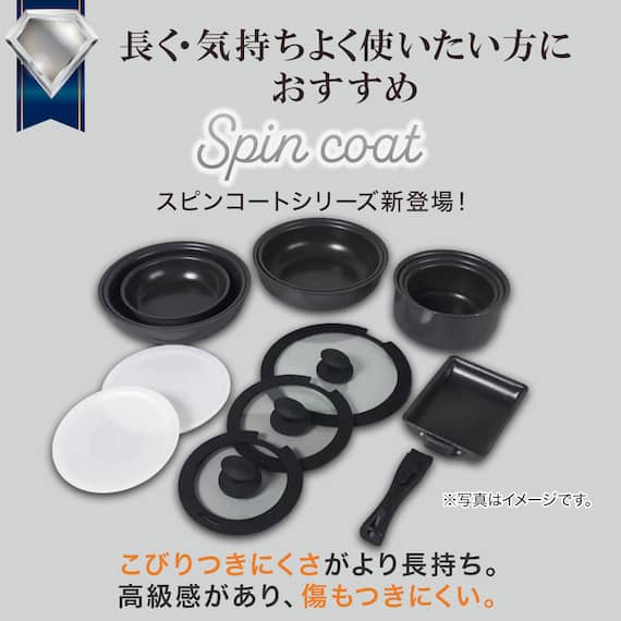 【取っ手がとれる】IHスピンコート フライパン20cm(TORERU3) トレル つるつるコーティング 4枚目画像