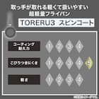 【取っ手がとれる】IHスピンコート 鍋16cm(TORERU3) トレル つるつるコーティング 14枚目画像