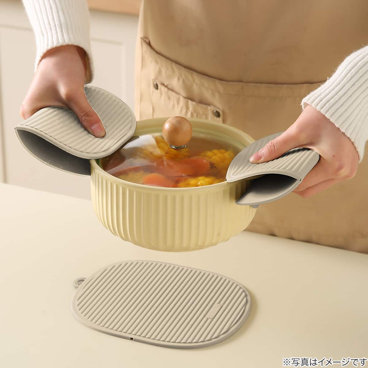 鍋つかみにもなる 鍋敷き(RH743 ベージュ) | ニトリネット【公式