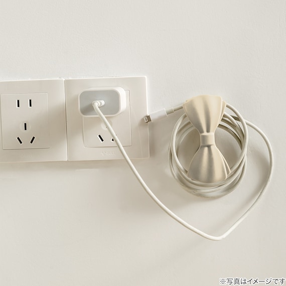 コード収納ホルダー2個入り(RH744 ベージュ) 2枚目画像