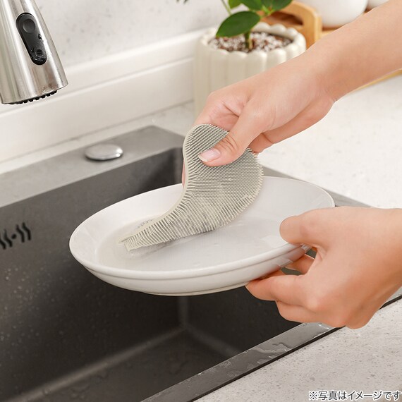 両面使える シリコーンブラシ(RH716 ベージュ) 2枚目画像