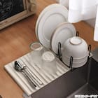 水が流れる 水切りマット(RH754 ベージュ) 2枚目画像