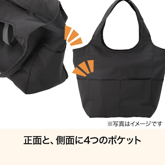 おりたためる保冷バッグポケット付(13L ダークグレー) 3枚目画像