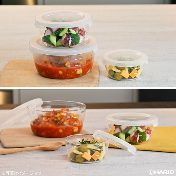 耐熱ガラス保存容器 (丸型600ml) 2枚目画像