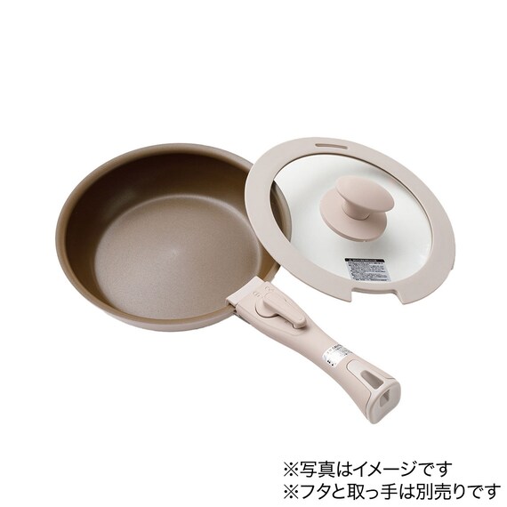 【取っ手がとれる】IH・ガス火 スピンコート フライパン(FP20cm モカ FS005) 17枚目画像