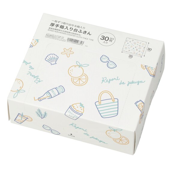 厚手箱入り台ふきん Summer 30枚入り (SS-26BL) 5枚目画像