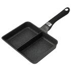 IH・ガス火 軽量セパレートパン (16X20cm ブラック ) 1枚目画像