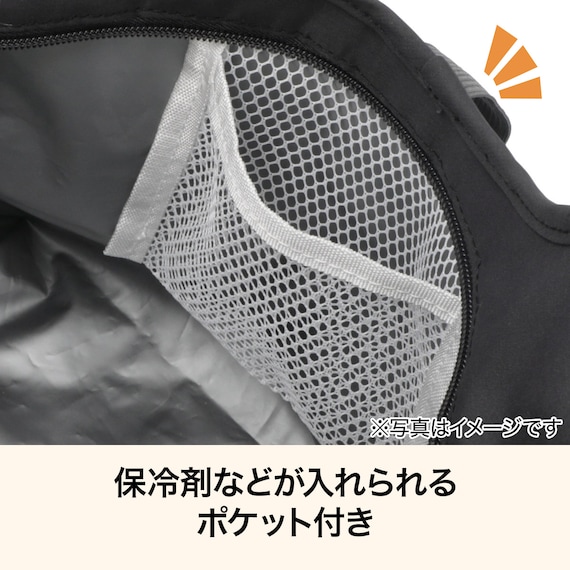 おりたためる保冷ランチバッグ(4L ダークグレー) 5枚目画像