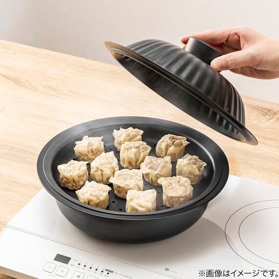 IH・ガス火 蒸し器付き 卓上鍋(20cm KY105) 5枚目画像