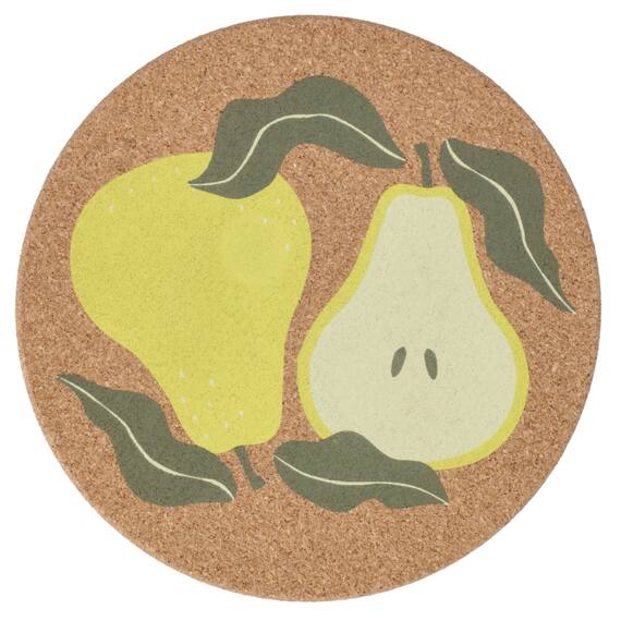 マグネット付きコルク鍋敷き(洋ナシ NR02) 4枚目画像