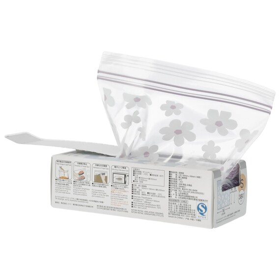 フリーザーバッグ ダブルジッパー フラワー (S38枚入り HQ-SS26FL) 6枚目画像