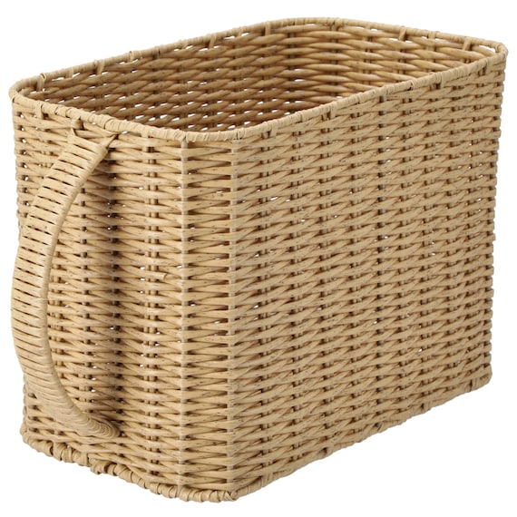 ラタン風バスケット取っ手付き(HN251101) 2枚目画像